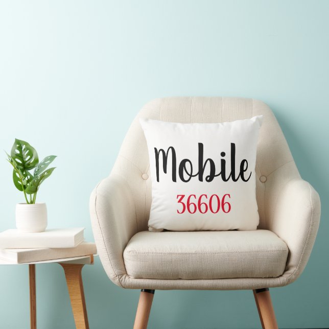 Personalised City, Zip Throw Pillow (Chair)