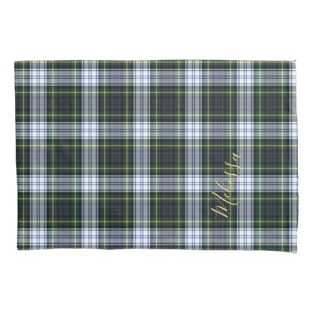 Personalised Clan Gordon Tartan Plaid Name Pillowcase (Front-Left)