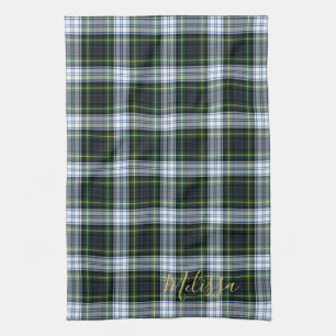 Personalised Clan Gordon Tartan Plaid Name Tea Towel