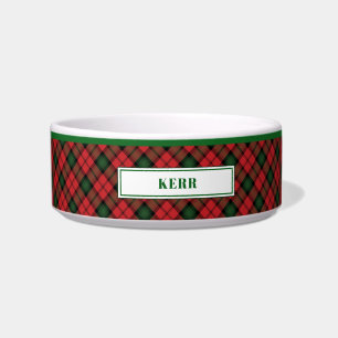 Personalised Clan Kerr Tartan Plaid Pattern Bowl