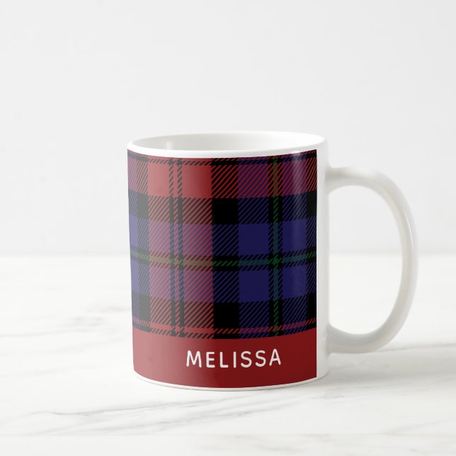 Personalised Clan MacLachlan Tartan Plaid Name Coffee Mug (Right)