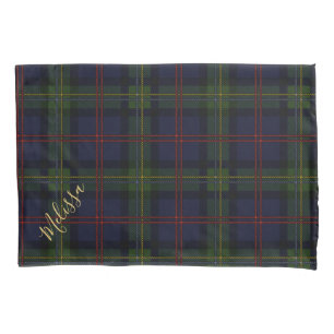 Personalised Clan Malcolm Tartan Plaid Name Pillowcase