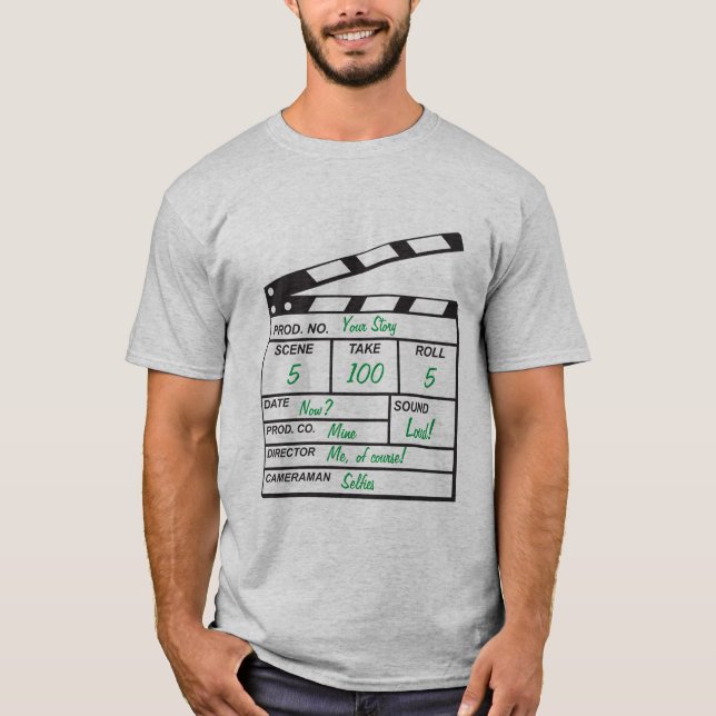 Personalised Clapboard T-Shirt (Front)