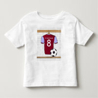 Personalised Claret Blue Football Soccer Jersey