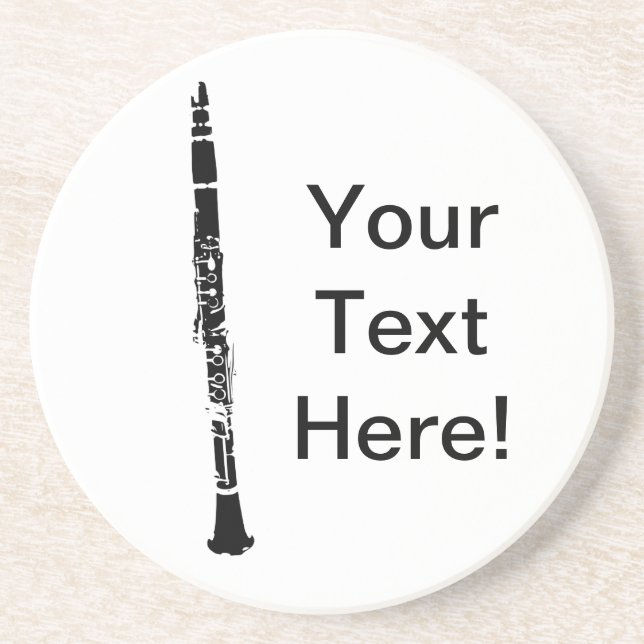 Personalised Clarinet Coaster (Front)
