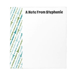 Personalised Clarinet Player Gift Music Themed Notepad