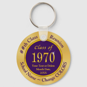 Personalised Class of 1970 Souvenirs Class Reunion Key Ring