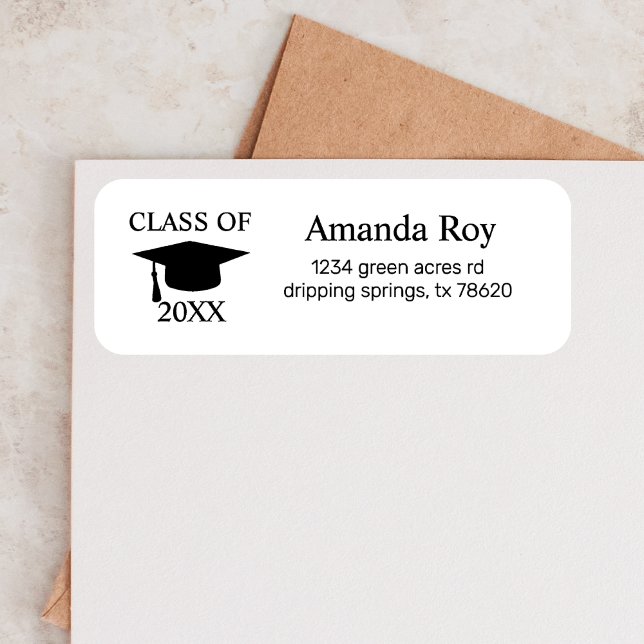 Personalised Class of 2023 Graduation Invitation Return Address Label (Creator Uploaded)