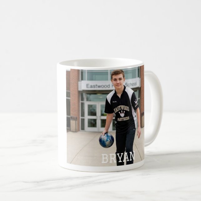 Personalised Class of 2026 Bowling Photo  Coffee Mug (Front Right)