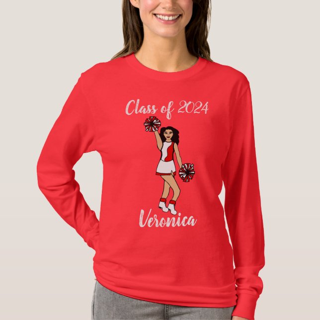 Personalised Class of Cheer Shirt Red 2 (Front)