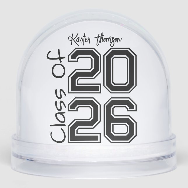 Personalised Class of Year Graduation Keepsake Snowglobe (Front)