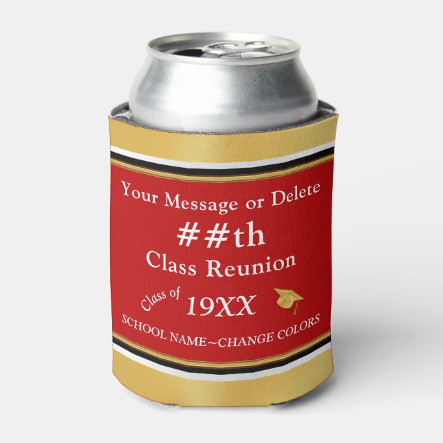 Personalised Class Reunion Gifts, Can Cooler (Can Front)