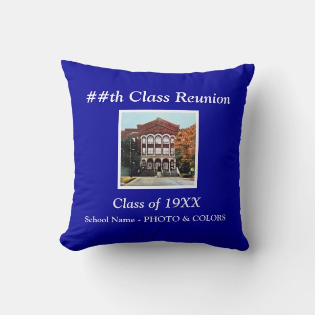 Personalised Class Reunion Gifts, PHOTO Pillow (Front)