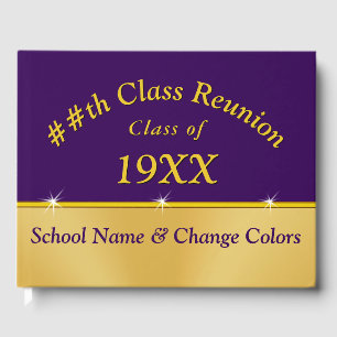 Personalised Class Reunion Guest Book, Your Colour Guest Book