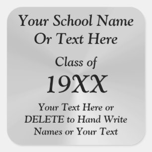Personalised Class Reunion Stickers with YOUR TEXT