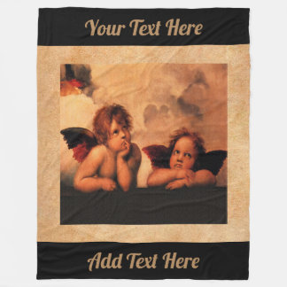 Personalised Classic Angelic Cherubs Art Fleece Blanket