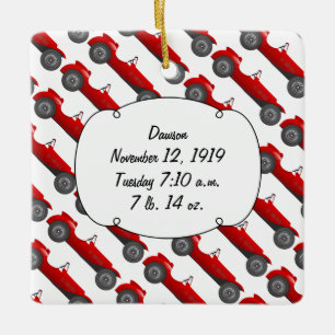 Personalised Classic Baby Boy Stat Gifts Ceramic Ornament