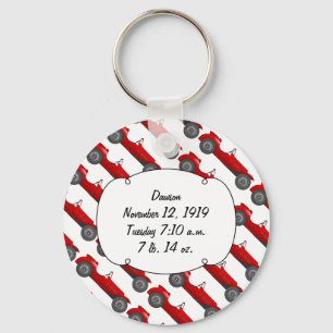 Personalised Classic Baby Boy Stat Gifts Key Ring