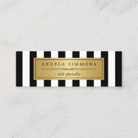Personalised Classic Black White Stripes Mini