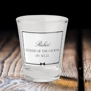 Personalised Classic Bowtie Father of the Groom Shot Glass