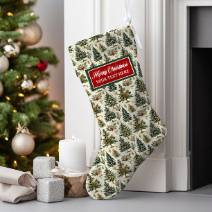 Personalised Classic Christmas Stocking Watercolor