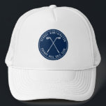 Personalised classic custom golf club navy trucker hat<br><div class="desc">Personalised classic custom golf club stylish and simple.  Minimalist. Navy</div>