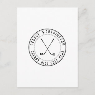 Personalised classic custom golf country club announcement postcard