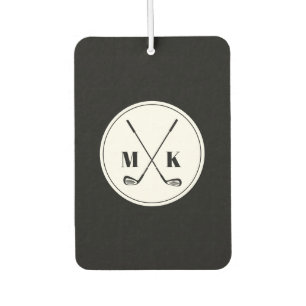 Personalised classic custom golf country club car air freshener