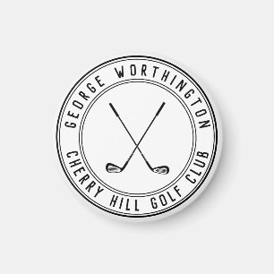 Personalised classic custom golf country club magnet
