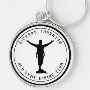Personalised classic custom hiking club hiking key ring