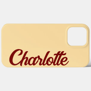 Personalised Classic Elegant Monogram Beige iPhone 13 Pro Max Case