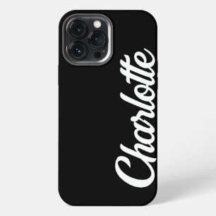 Personalised Classic Elegant Monogram Black iPhone 13 Pro Max Case
