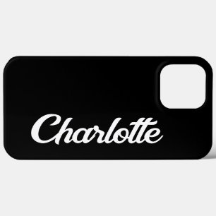 Personalised Classic Elegant Monogram Black iPhone 13 Pro Max Case