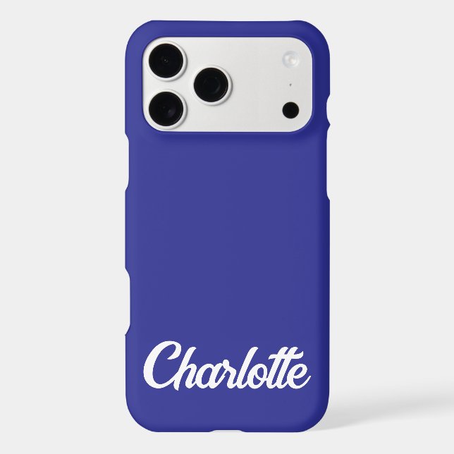 Personalised Classic Elegant Monogram Dark Blue (Back)