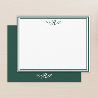 Personalised Classic Elegant Monogram Initial Name Card