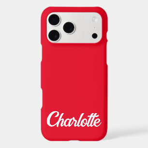 Personalised Classic Elegant Monogram Red iPhone.