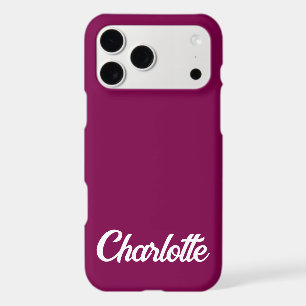 Personalised Classic Elegant Monogram Wine Colour