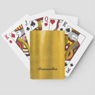 Personalised classic gold playing cards