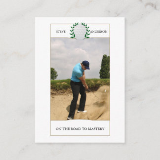 Personalised Classic Golf Club Name Business Card