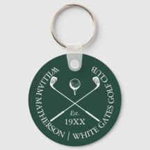 Personalised Classic Golf Club Name Emerald Green