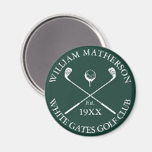 Personalised Classic Golf Club Name Emerald Green