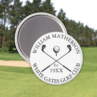 Personalised Classic Golf Club Name Magnet