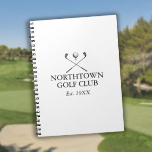 Personalised Classic Golf Club Name Notebook