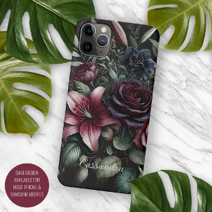 Personalised Classic Gothic Rose Floral Victorian iPhone 11 Pro Max Case