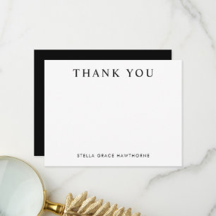 Personalised Classic Minimal Modern Thank You Card