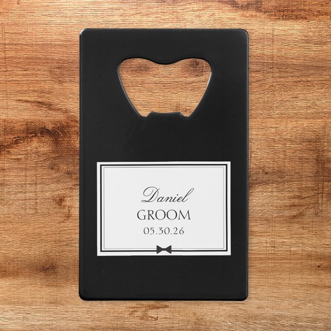 Personalised Classic Modern Simple Bowtie Groom (Creator Uploaded)