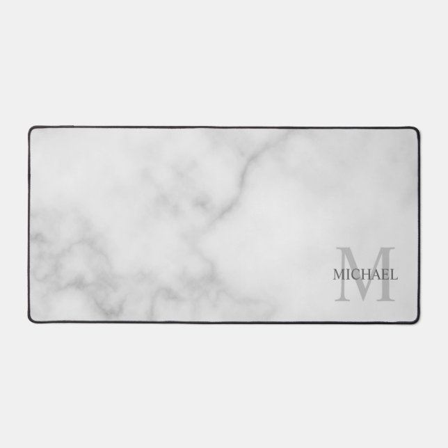 Personalised Classic Monogram and Name Desk Mat (Front)
