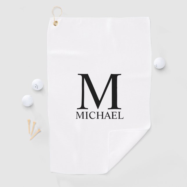 Personalised Classic Monogram and Name Golf Towel (InSitu)