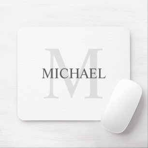 Personalised Classic Monogram and Name Mouse Pad