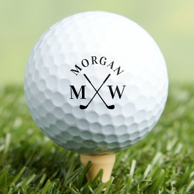 Personalised Classic Monogram Golf Balls (Personalized Classic Monogram Golf Balls)